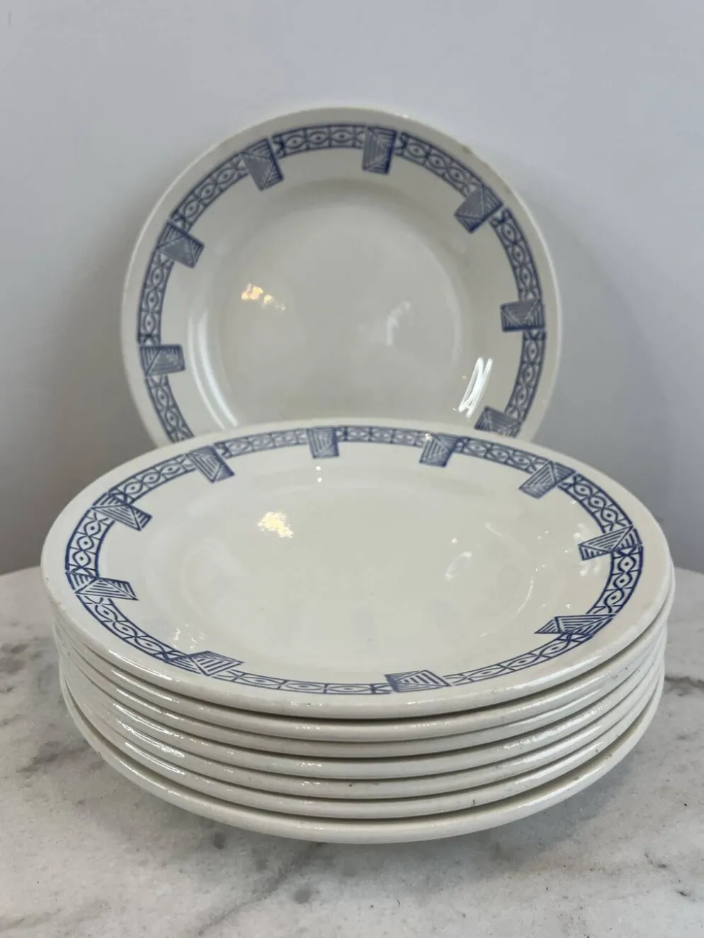 Gien collection Lorris - lot de 8 assiettes plates