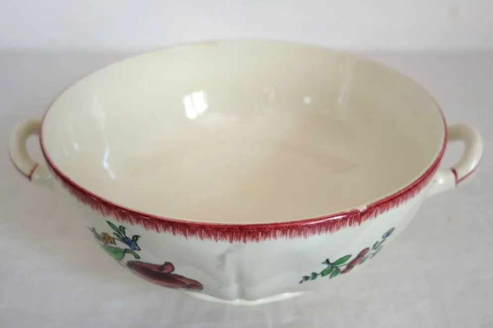 Gien Faïence modèle Lorraine grande soupière et plat