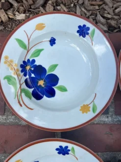 Gien - serie de 6 assiettes creuses - modèle Tournefeuille