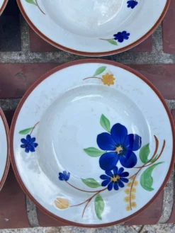 Gien - serie de 6 assiettes creuses - modèle Tournefeuille