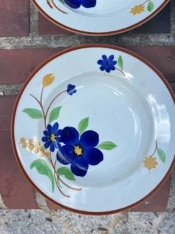 Gien - serie de 6 assiettes creuses - modèle Tournefeuille