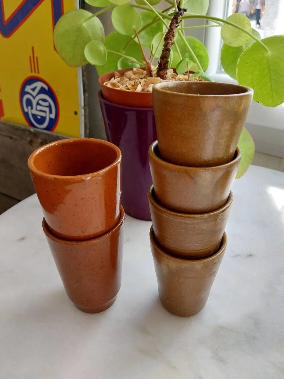 Gobelets en grès Digoin