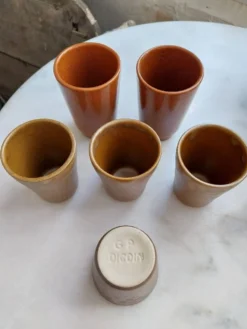Gobelets en grès Digoin