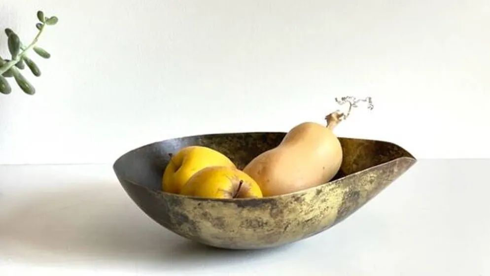 Goutte en laiton façon coupe à fruits vintage