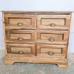 Grainetier ancien 6 tiroirs en bois massif