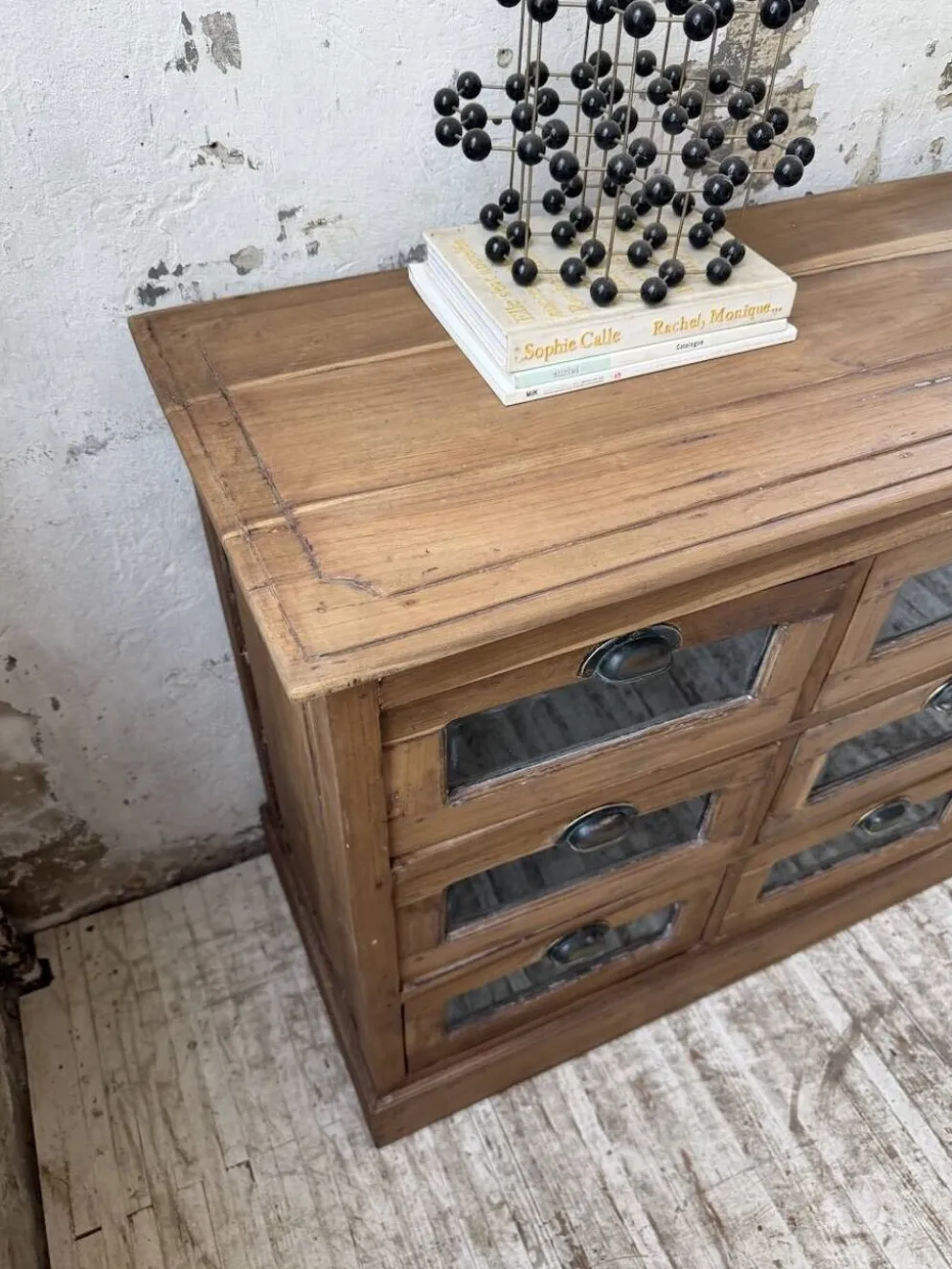Grainetier meuble de métier en noyer 1950
