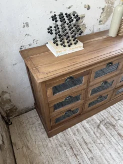 Grainetier meuble de métier en noyer 1950