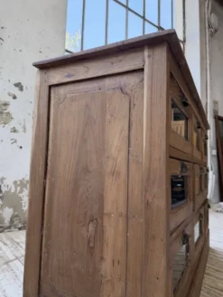 Grainetier meuble de métier en noyer 1950