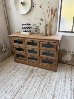 Grainetier meuble de métier en noyer 1950