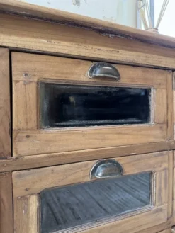Grainetier meuble de métier en noyer 1950