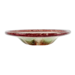 Grand bol/centre de table en verre Art Déco par Karl Wiedmann pour WMF, années 1930.