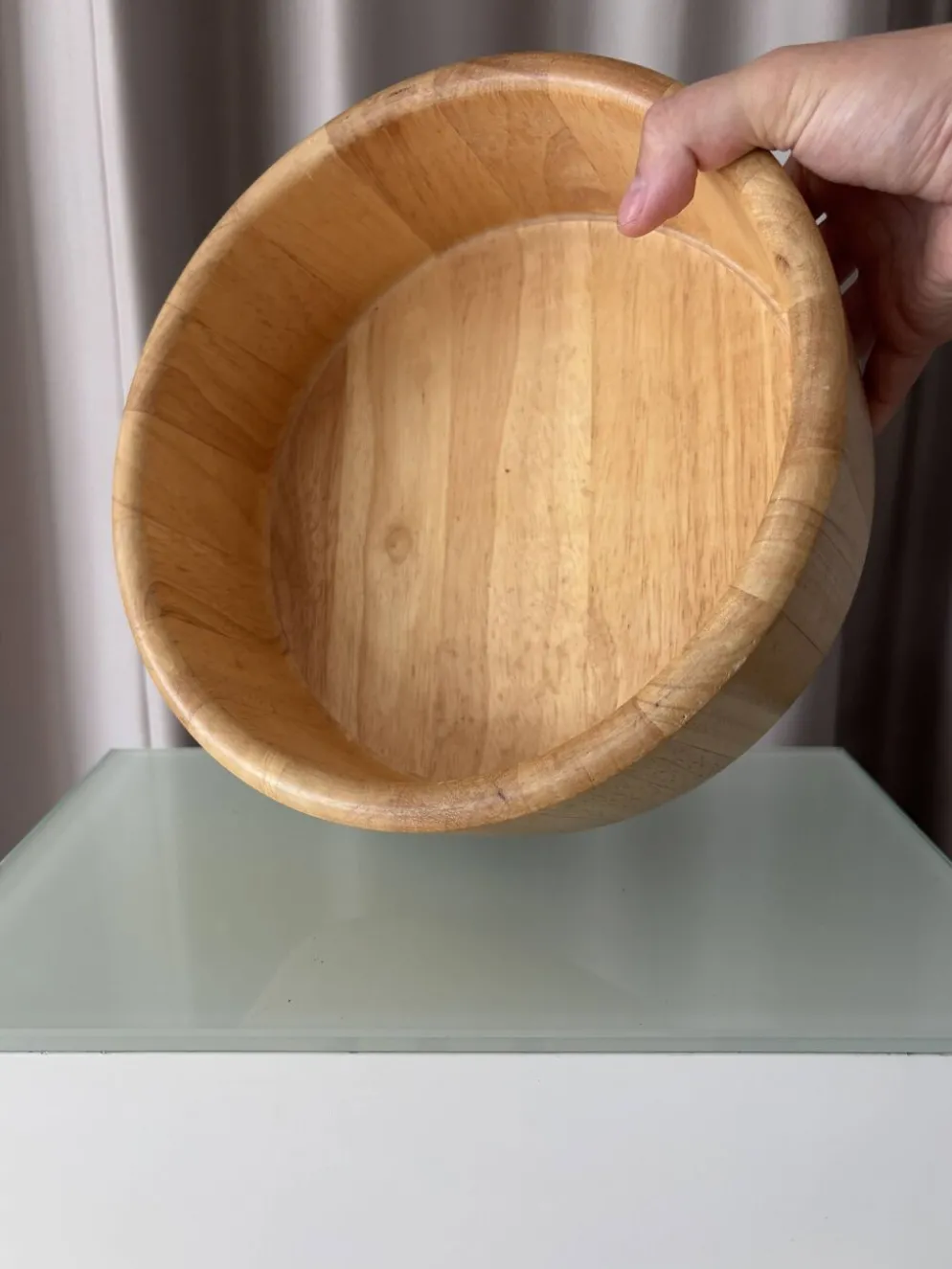Grand bol en bois vintage