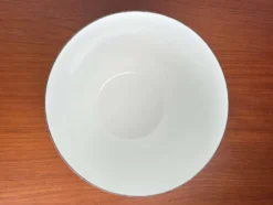 Grand bol en émail blanc danois de style mid-century moderne, années 1960