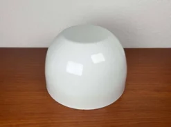 Grand bol en émail blanc danois de style mid-century moderne, années 1960