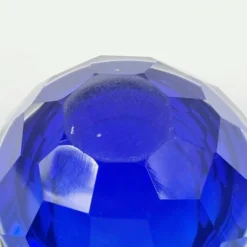 Grand bol en verre de Murano Sommerso facetté par Mandruzzato, Italie, années 1970