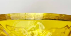 Grand bol jaune en forme de lune vintage rare de Mario Bellini pour Kartell