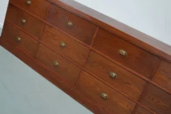 Grand buffet/armoire de magasin Art déco vintage en chêne hollandais, années 1930