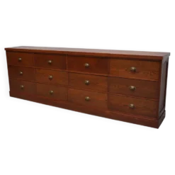 Grand buffet/armoire de magasin Art déco vintage en chêne hollandais, années 1930