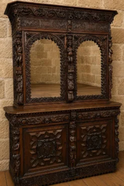 Grand buffet deux-corps style renaissance richement sculpté – « anno 1634 »