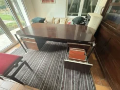 Grand bureau de direction en bois rosier par Ico Parisi pour MIM Roma,