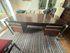 Grand bureau de direction en bois rosier par Ico Parisi pour MIM Roma,