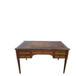 Grand bureau Louis XVI en bois – Plateau cuir