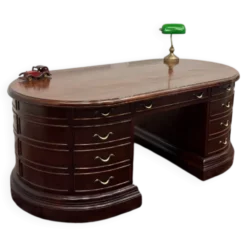 Grand bureau ovale anglais classique