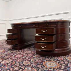 Grand bureau ovale anglais classique
