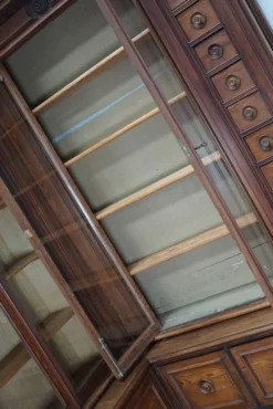 Grand cabinet d'apothicaire d'angle allemand antique en pin pitché / Vitrine vers les années 1900