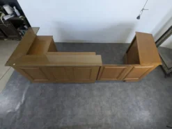 Grand comptoir meuble de métier en chêne