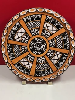 Grand Dessous de plat ou plat à tarte XXe siècle Yvon Roy 27 cm