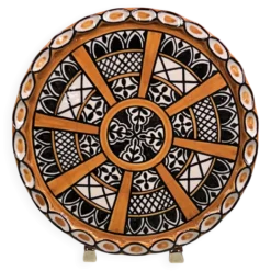 Grand Dessous de plat ou plat à tarte XXe siècle Yvon Roy 27 cm