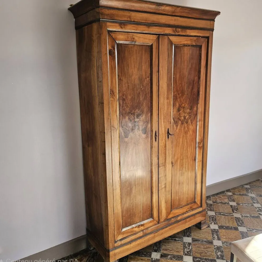 Grande armoire ancienne en noyer – fin XIXᵉ siècle – patine d’origine