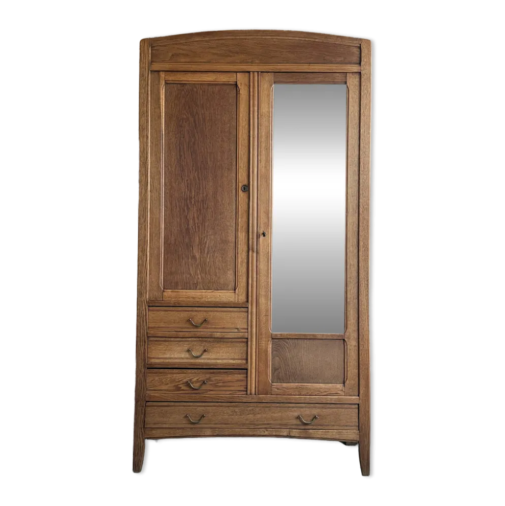 Grande armoire Art Déco en chêne (rénovée)