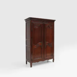 Grande armoire de mariage en bois sculpté Louis XVI, vers 1850