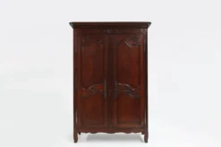Grande armoire de mariage en bois sculpté Louis XVI, vers 1850