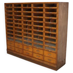 Grande armoire de mercerie allemande vintage en chêne, années 1940