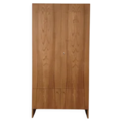 Grande armoire penderie en bois Drevotex 1970