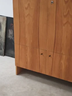 Grande armoire penderie en bois Drevotex 1970