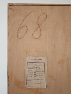 Grande armoire penderie en bois Drevotex 1970