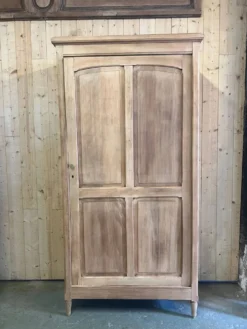 Grande armoire penderie hêtre brut