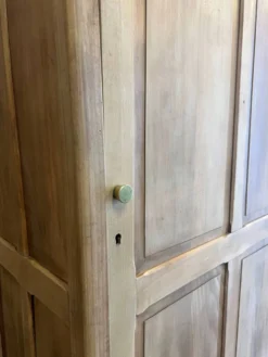 Grande armoire penderie hêtre brut