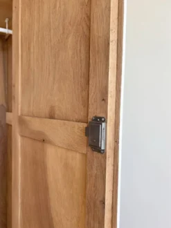 Grande armoire penderie parisienne bois chêne rénovée