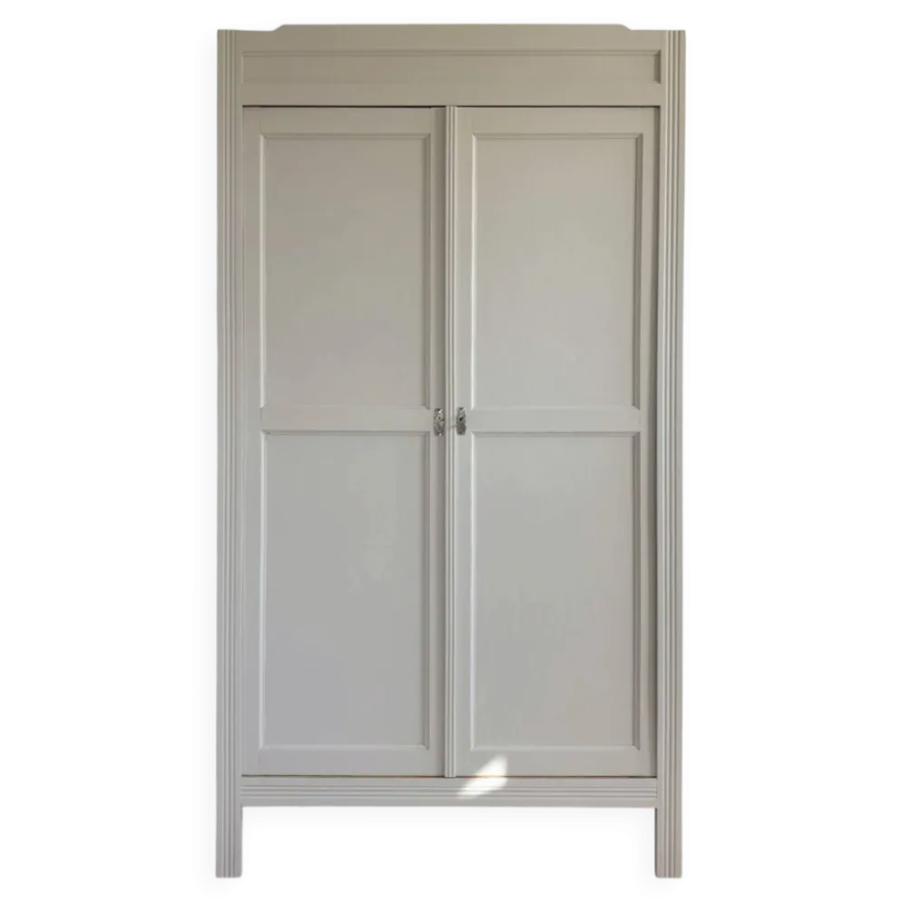 Grande armoire penderie parisienne bois chêne rénovée