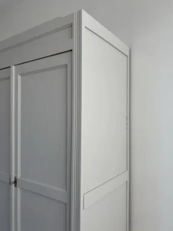 Grande armoire penderie parisienne bois chêne rénovée