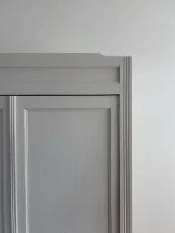 Grande armoire penderie parisienne bois chêne rénovée