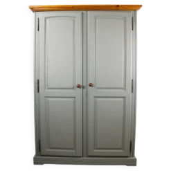 Grande armoire vintage Gautier vert sauge, France, années 60