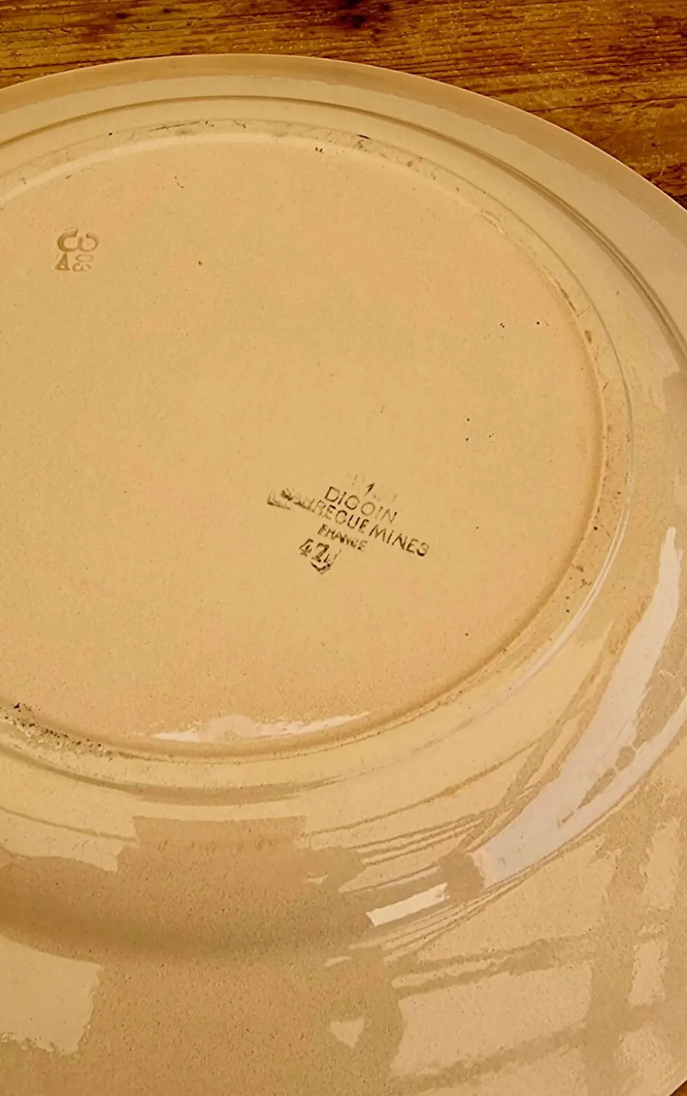 Grande assiette de service Digoin Sarreguemines 9181