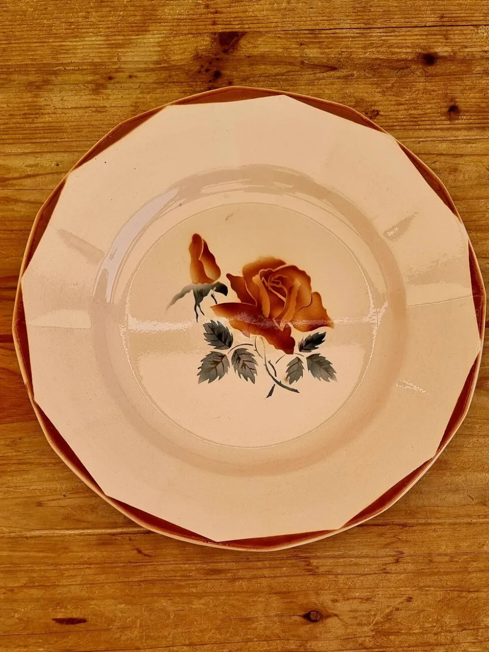 Grande assiette de service Digoin Sarreguemines 9181