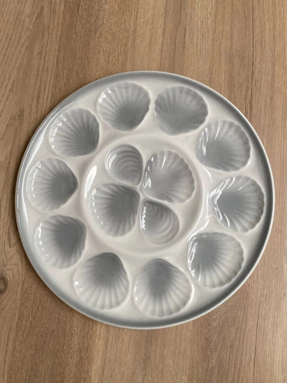 Grande assiette à huîtres Moulin des loups Orchies